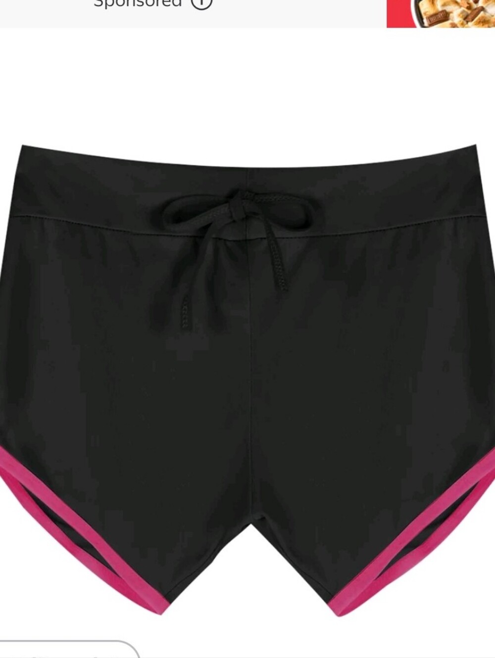 🆕2PC Yoga/Lounge Shorts - Pink and Black Sz XL